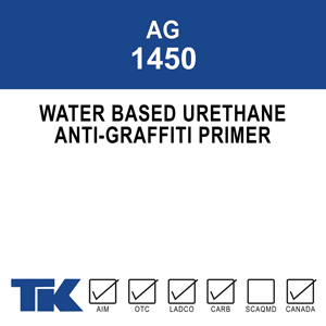 A water-based urethane prime coat for use under TK-PERMACLEAN VOC ANTI-GRAFFITI COATING to reduce/eliminate the surface darkening or color change that occurs when applied over concrete and masonry.