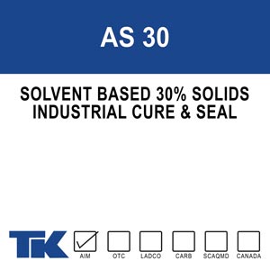Achro Seal 30 was designed for warehouse flooring that is specified and requires a 30% solids cure and seal. AS 30 is a solvent based, clear, methacrylate/acrylic copolymer resin that does not contain waxes or oils.