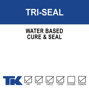 tri-seal A 100% water-based, high solids acrylic resin compound for curing, sealing, protecting and dust proofing new or existing concrete and masonry surfaces. TRI-SEAL 1315 is also formulated to seal many types of porous tile and resilient floors.